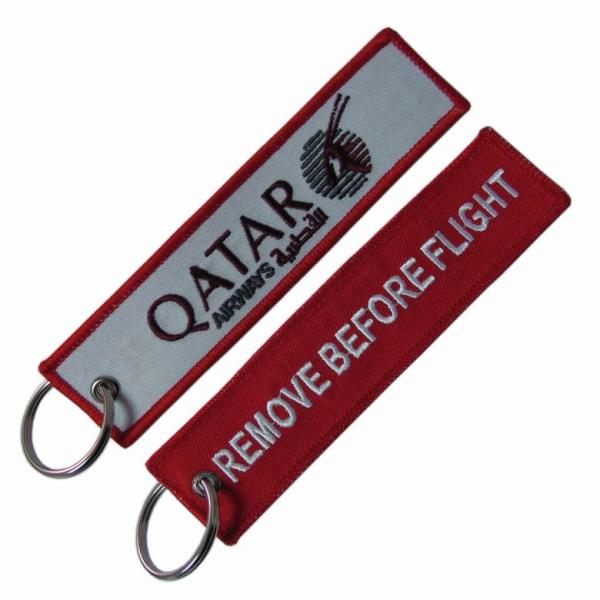 Polyester PMS Remove Before Flight Keychain 130X30mm