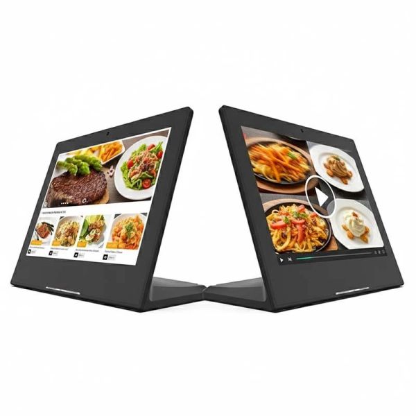 8-inch Interactive Restaurant Menu Screen with Multi-Language Support and CMS Updates for Digital Menu Boards