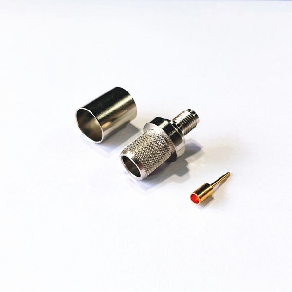 SMA Connector RF Flange Female Two Hole with Gold-plated Brass PTFE Insulator and DC-6GHz Frequency Range