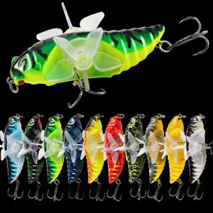 Wholesale 10 Colors 7.5CM/15.5g Twin Propeller Plastic Hard Bait Tractor Rotary Tackle Popper Fishing Lure from china suppliers