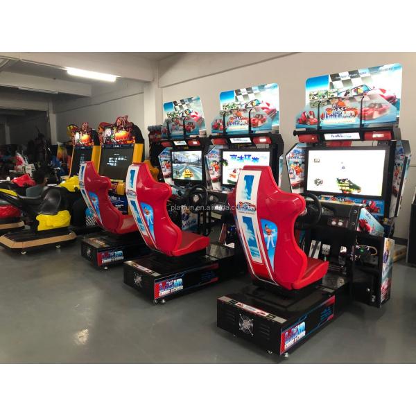 PlayFun India Cheap and Cost-effective 32 LED Outrun Car Racing Game Machine Drive Simulator Machine