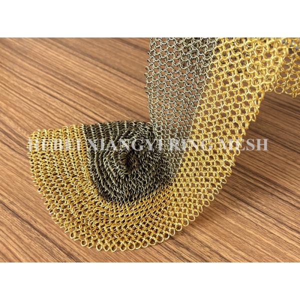 0.8*7mm Weld Type Chainmail Ring Mesh Curtain For Office Partition Screen