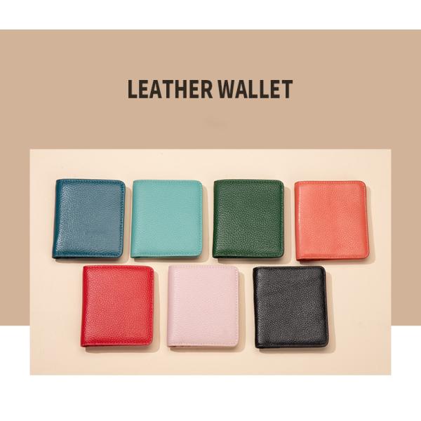Low MOQ Mix Models Genuine Leather Wallet with RFID Blocking and Zipper Front Pocket