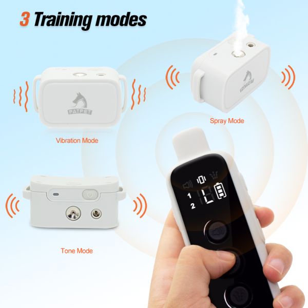Eco-Friendly Rechargeable IP67 Waterproof ABS Agility Dog Leash Remote Control Spray Pet Training Collar Modern Anti-Bark