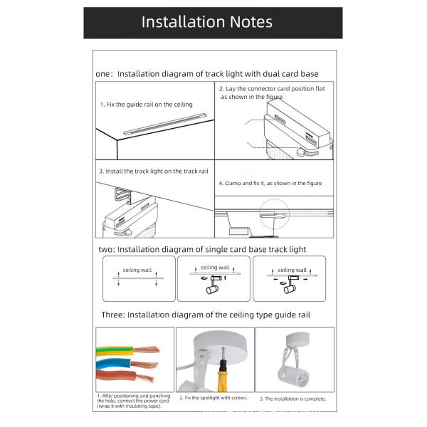 Commercial Lighting MR16 GU10 Track Spotlight Kit For Home