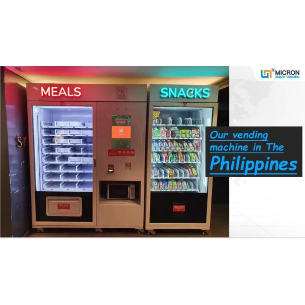 Big Capacity Combo Vending Machine For Snack Drink Hot Food Meals With Microwave Oven