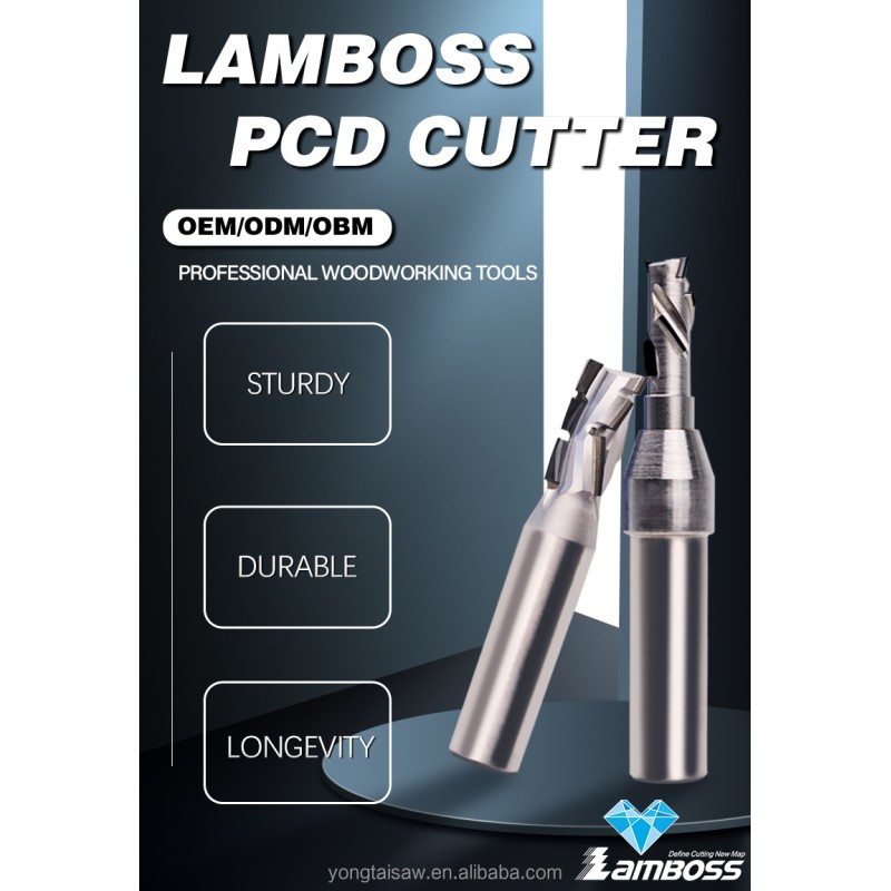Lamboss PCD Router Bits Industrial Grade Solid Carbide CNC Router Bit Compression Cut End Mill Bit