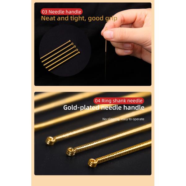 Sterile Oem Acupuncture Needles Disposable Gold Plated