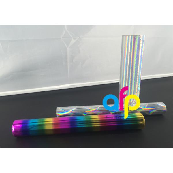 Silver/ Rainbow Hot Stamping Foil With Holographic / Laser Pattern