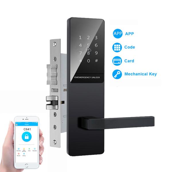 Remote Control 300mm Digital Entry Door Lock BLE APP Touch Keypad Door Lock
