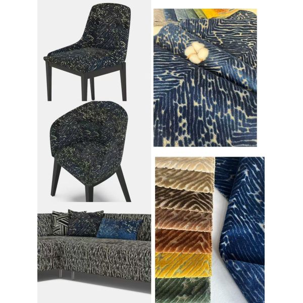 590GSM Heavy Jacquard Velvet Fabric For Sofa