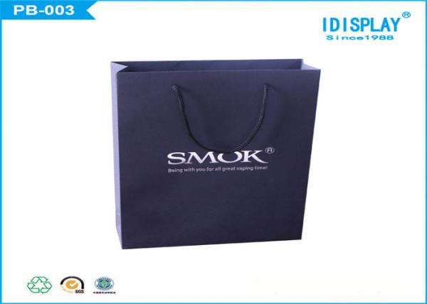 Quality Custom Recycled Black Gift Bags / Large Gift Bags Panton Offset Printing for sale