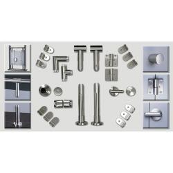 China Bathroom Toilet Cubicle Hardware Cubicle Partition Accessories Stainless Steel for sale