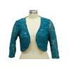 100% Polyester Lace Fabric Casual Ladies Wear Half Length Cardigan With Paillette for sale