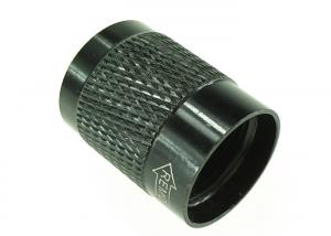 China Black Oxidized Aluminum Bushing Spacers for Pin Knurled Sleeve 18 X 25 mm on sale