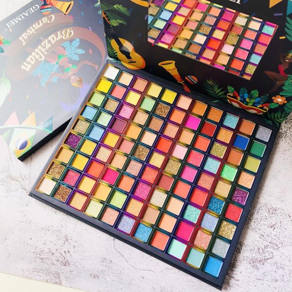 Hot 99 Colors Brazil Eye Shadow Palette Pigmented Pressed Powder Shimmer Eye Shadow Matte Glitter Stage Party Eyeshadow Palette
