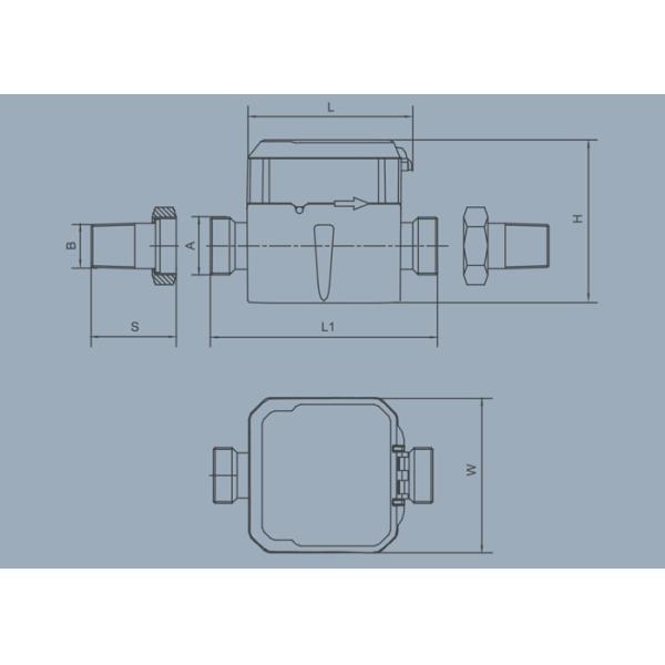 Residential Water Ultrasonic Flow Meters Convectional Type Pn16 Pressure