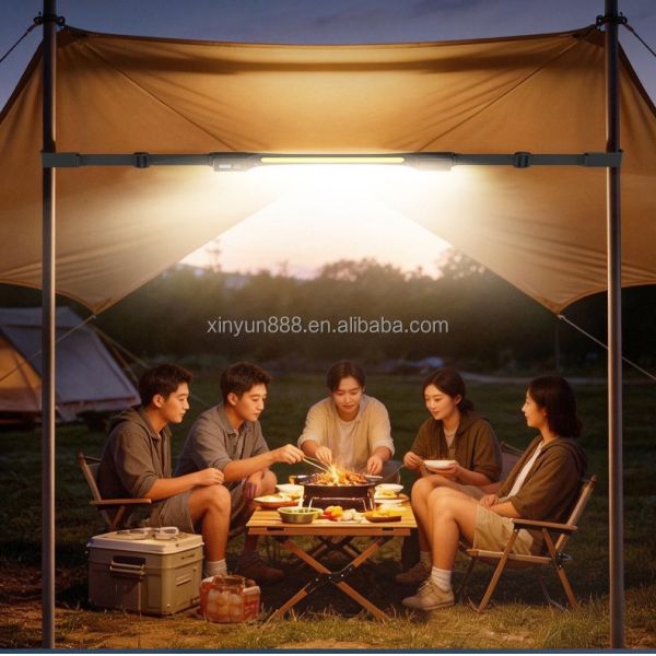 Cross-border COB Strong Light Maintenance Silicone Work Lamp USB Charging Outdoor Camping Built-in Battery Chest Running Lamp