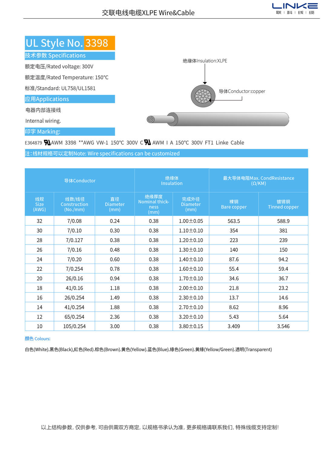 Stranded Conductor Low Smoke Halogen-Free Irradiated Electronic Wire XLPE Insulated Cable