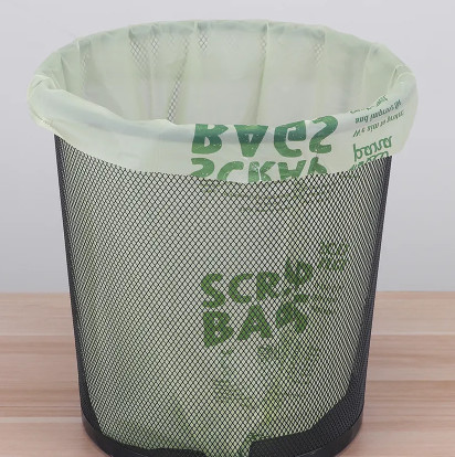 Plastic Biodegradable Garbage Bags / Compostable Trash Bags Roll