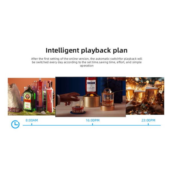 HD Wall Mounted Digital Signage Restaurant Menu Display 65 Inch