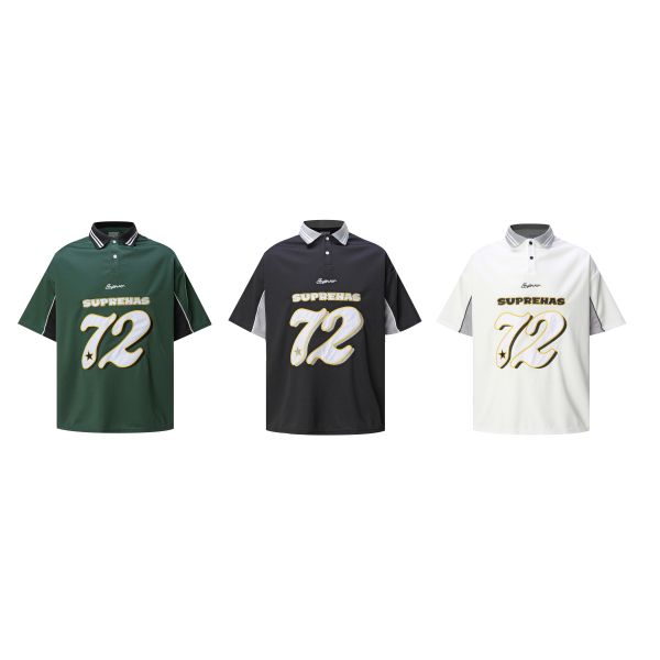 Support Custom Embroidery Digital Pattern Oversized Sports Short-sleeved for Shirt Made 100% Polyester Fiber Breathable Quick