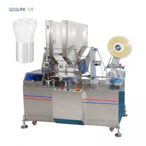 China PLC Control 1.5KW Automatic Drinking Straw Packing Machine Bag Type on sale