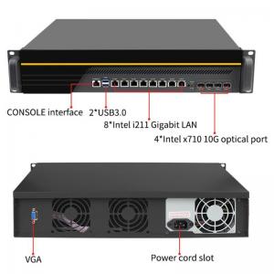 China Intel® C236 support XEON E3-1225V5 CPU firewall PC appliance 2U rackmount 8 LAN 4 ports 10G SFP fiber optical on sale