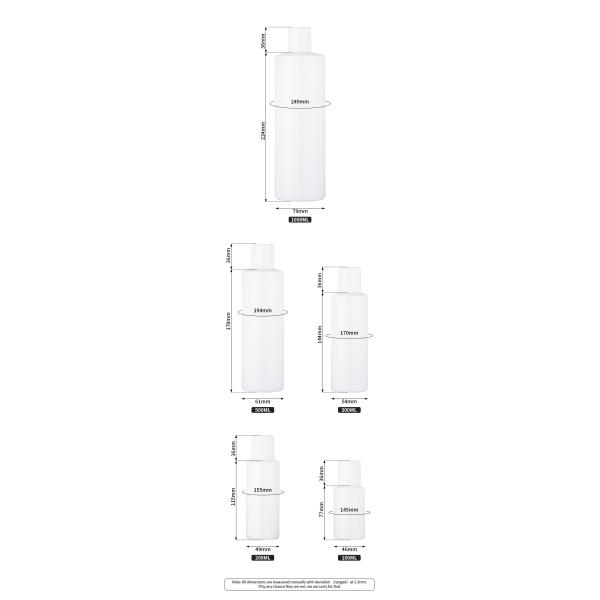 squeezable Screw Cap Plastic Bottle 1L capacity refillable reusable