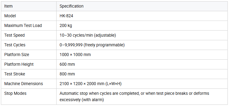 Chair Structural Strength Machine High Accuracy Testing Equipment for Furniture Production