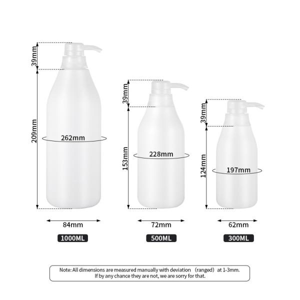 Round round lotion bottle With 39mm pump Multiapplication 300ml