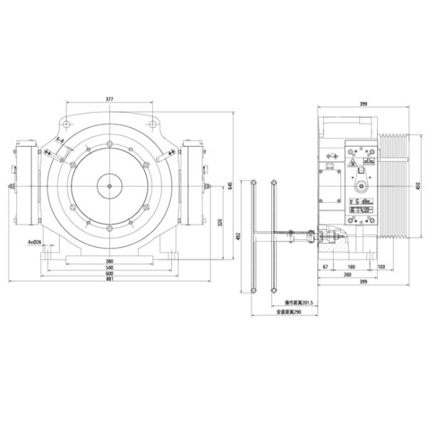 Permanent Magnet Motor Drive Gearless Traction Machine For Elevator 380V