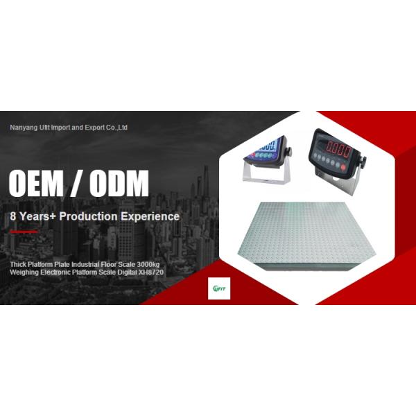 XH8720 Digital Electronic Platform Scale 3000kg Industrial Floor Scale with Thick Platform Plate and Customized ODM Support