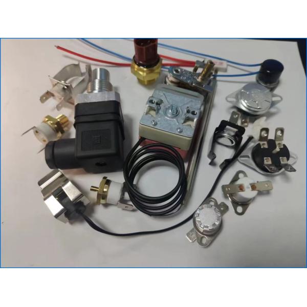 6.3mm Vertical Mount KSD301 Ceramic Bimetal Thermostat 10A 250V 92C For G18 Pipe Clamp