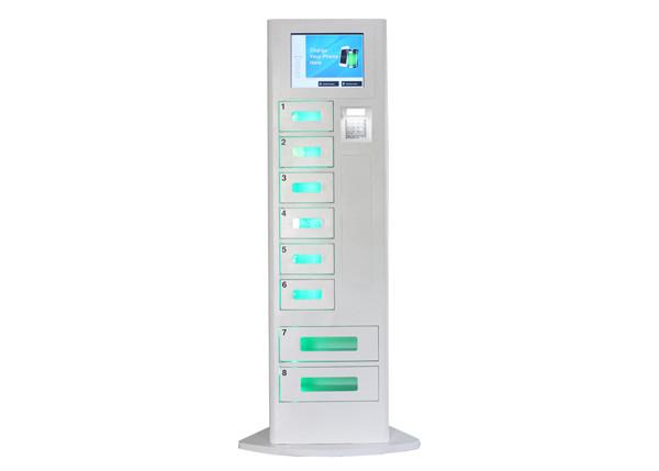 Quality Cell Phone Recharge Station with LCD Touch Screen , 8 Lockers Battery Charging Stations Kiosk for sale