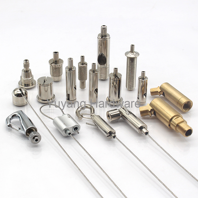 Brass Wire Rope Clip Chrome Plated Cable Gripper Easy Install Wire Holder Lights Hanging Kit