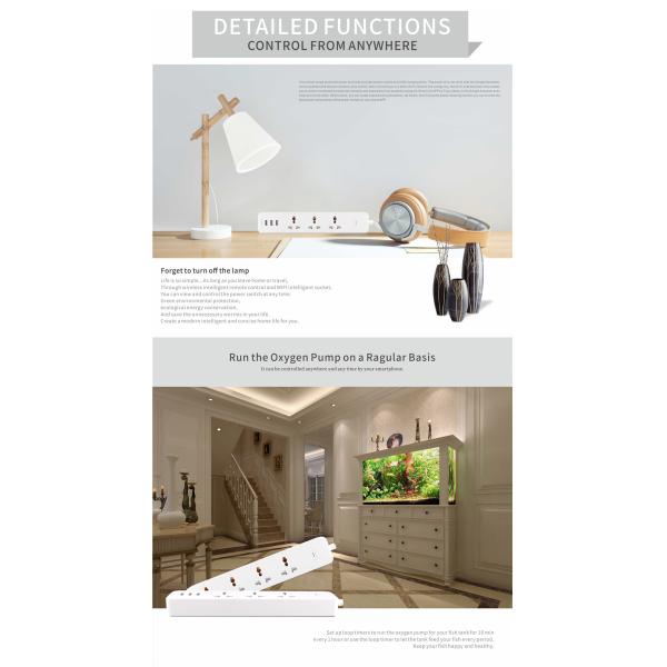 3 Way + USB Multifunction 10A Wi-Fi Smart Power Strip Sub-control Power Metering Multiple Standard