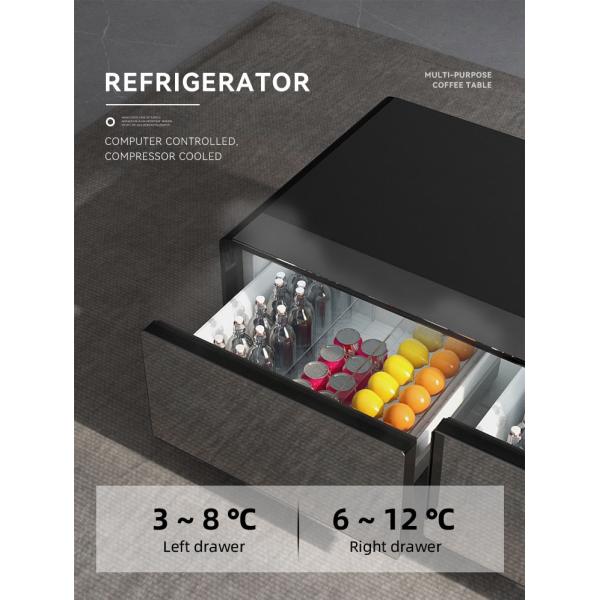 Primst Multifunctional Coffee Table with Built-in Fridge Wireless Charging and Socket