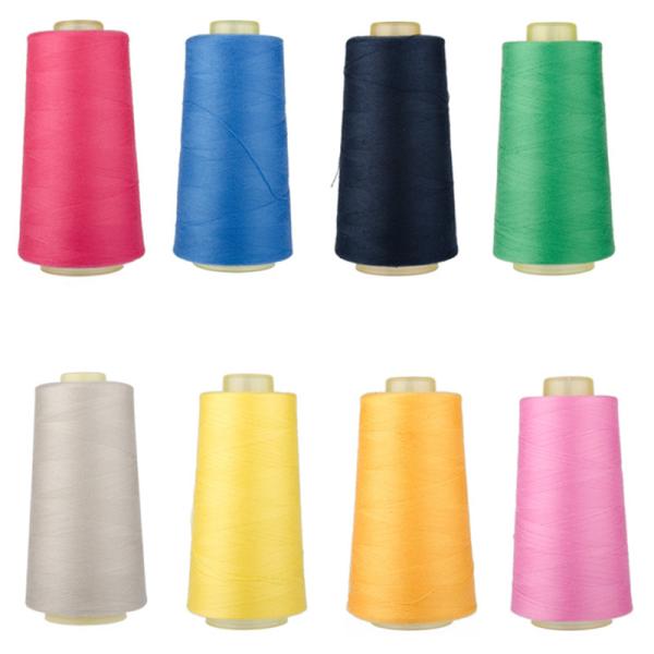China Factory 40/2 Polyester Colorful For Sewing White Spun Sew Polyester Thread