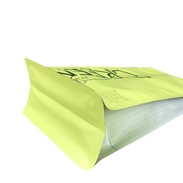 Food Grade Flat Bottom Pouch Aluminum Foil One Side Zip with Valve Coffee Bags
