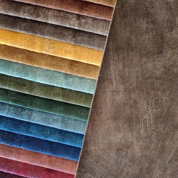Printed Holland Velvet Fabric Glue Embossed Fabric Customizable 100% Polyester Sofa Textile