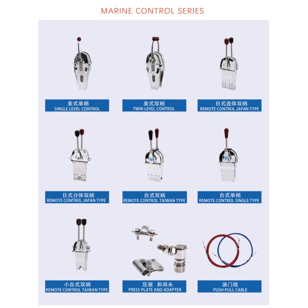 Marine Remote Control Morse Throttle Controls Lever Handle Throttle Head