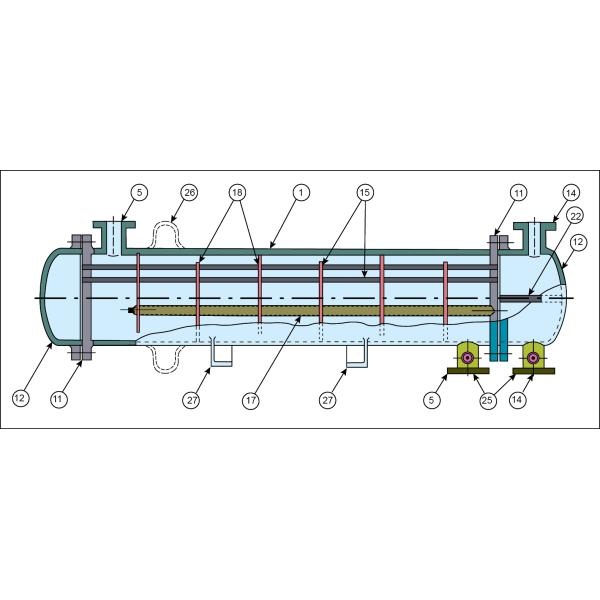 Floating Head Heat Exchanger AES Type ASME SA240 SS316L Shell With ASME SA213 TP316L Tube