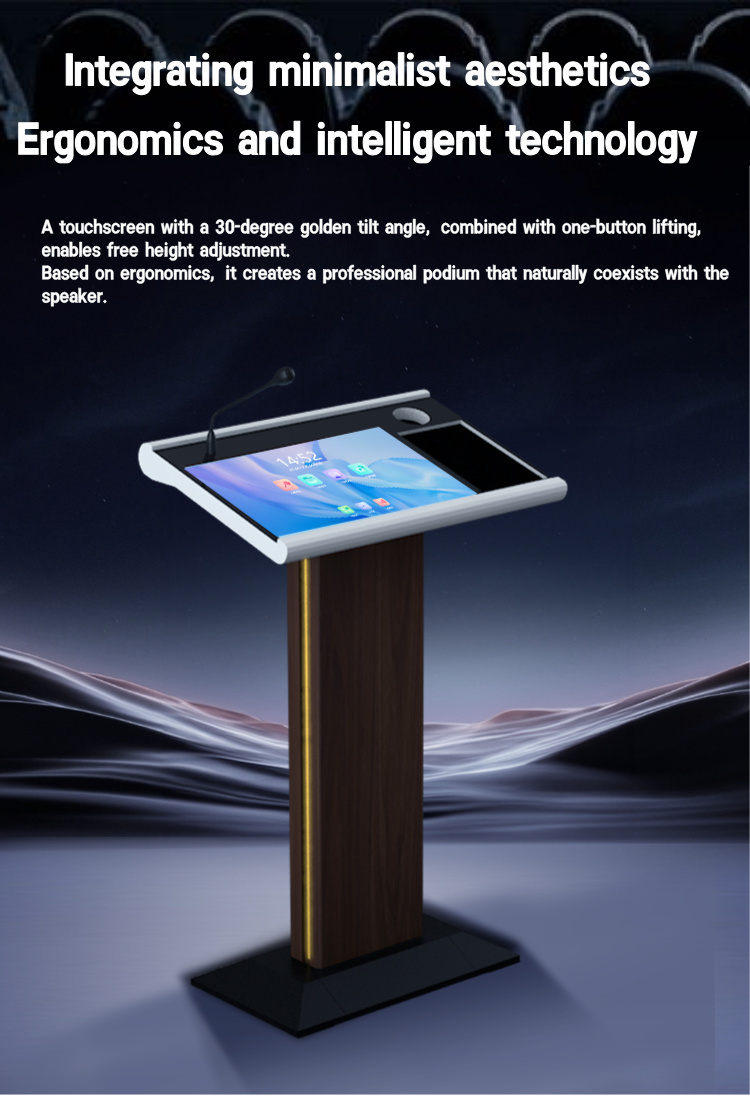 Electronic Digital Smart Advanced Modern Technology Electric Multimedia Interactive Podium