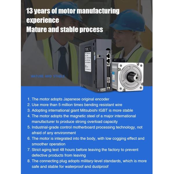 High Reliability AC Servo Motor with Overload Protection Ensuring Safe and Stable Performance in Harsh Environments