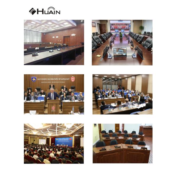 HUAIN Digital Basic Gooseneck Wired Delegate Conference Microphone Console for Audio Visual System