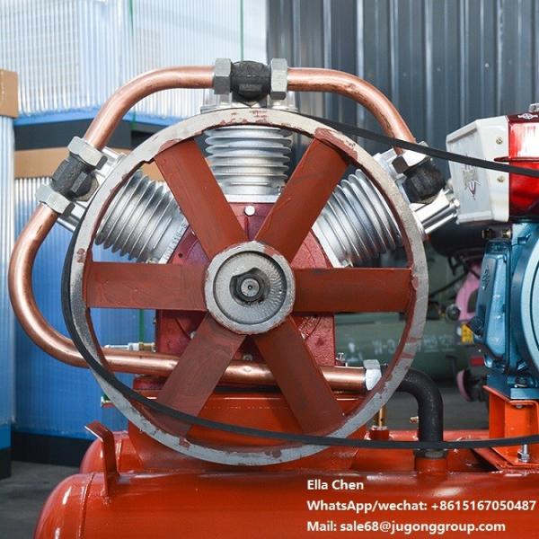Kaishan 22hp Diesel Reciprocating Mining Air Compressor For Pneumatic Jack Hammer