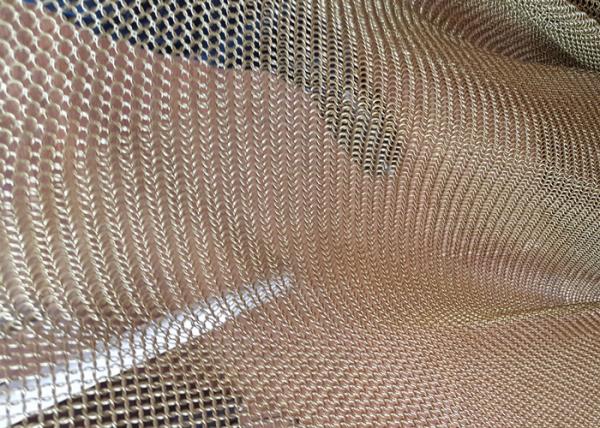 Quality Interior/ Exterior Decoration Metal Ring Mesh with Brass Wire For Window Curtain for sale