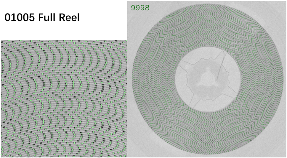 Sample image of X-ray reel counter in operation