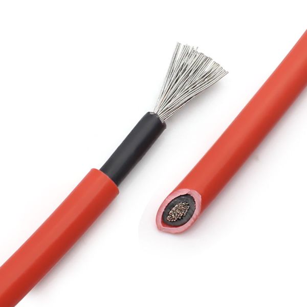 Flexible 1500V DC Rated Solar PV Cable With Tinned Copper Single Core XLPE Insulated